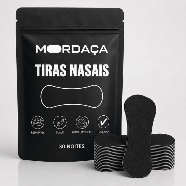 Pessoa testando a respiração pelo nariz antes de dormir
