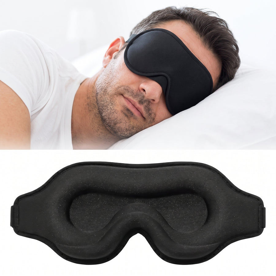 Máscara de Dormir 3D Mordaça — Bloqueio Total de Luz